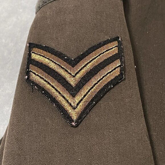 Zara Trafaluc Jacket Womens Small Military Green Camouflage Camo Patch Zip Wool - Picture 2 of 9